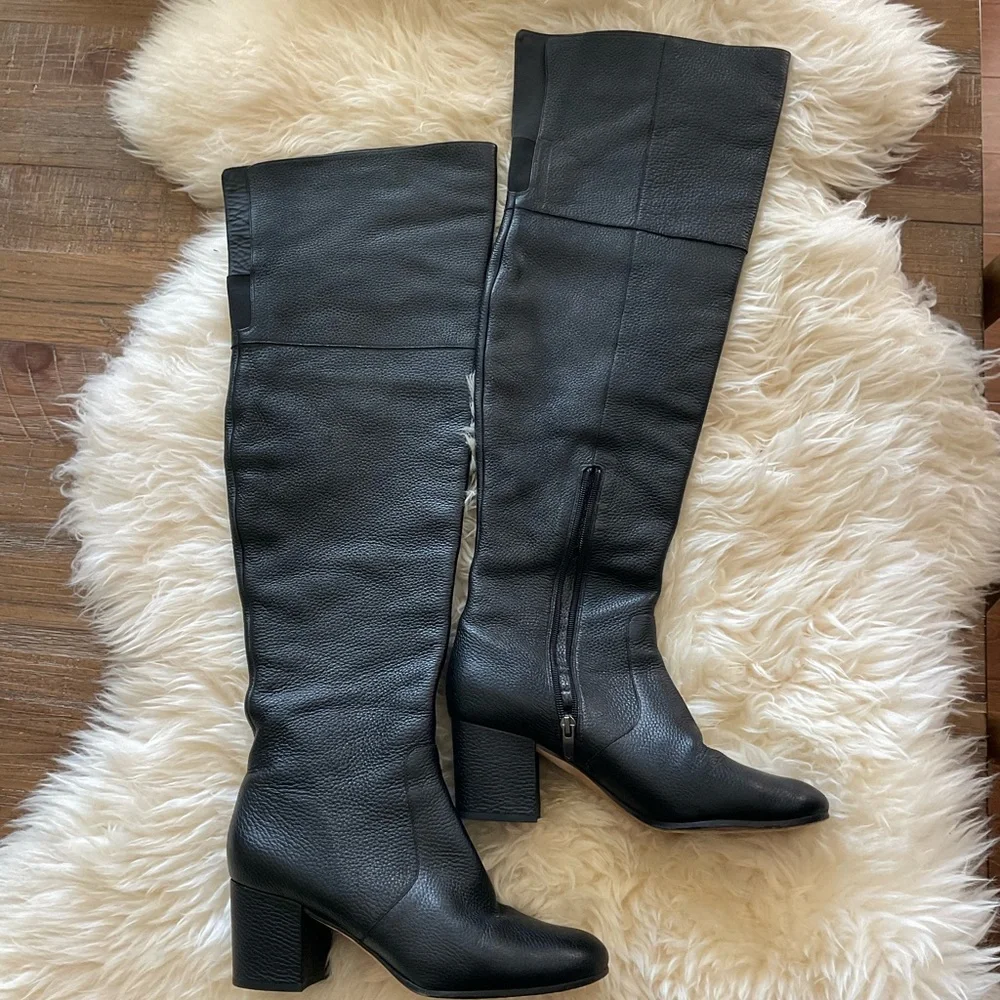 Via Spiga over the knee boots leather black boot - Picture 4 of 13